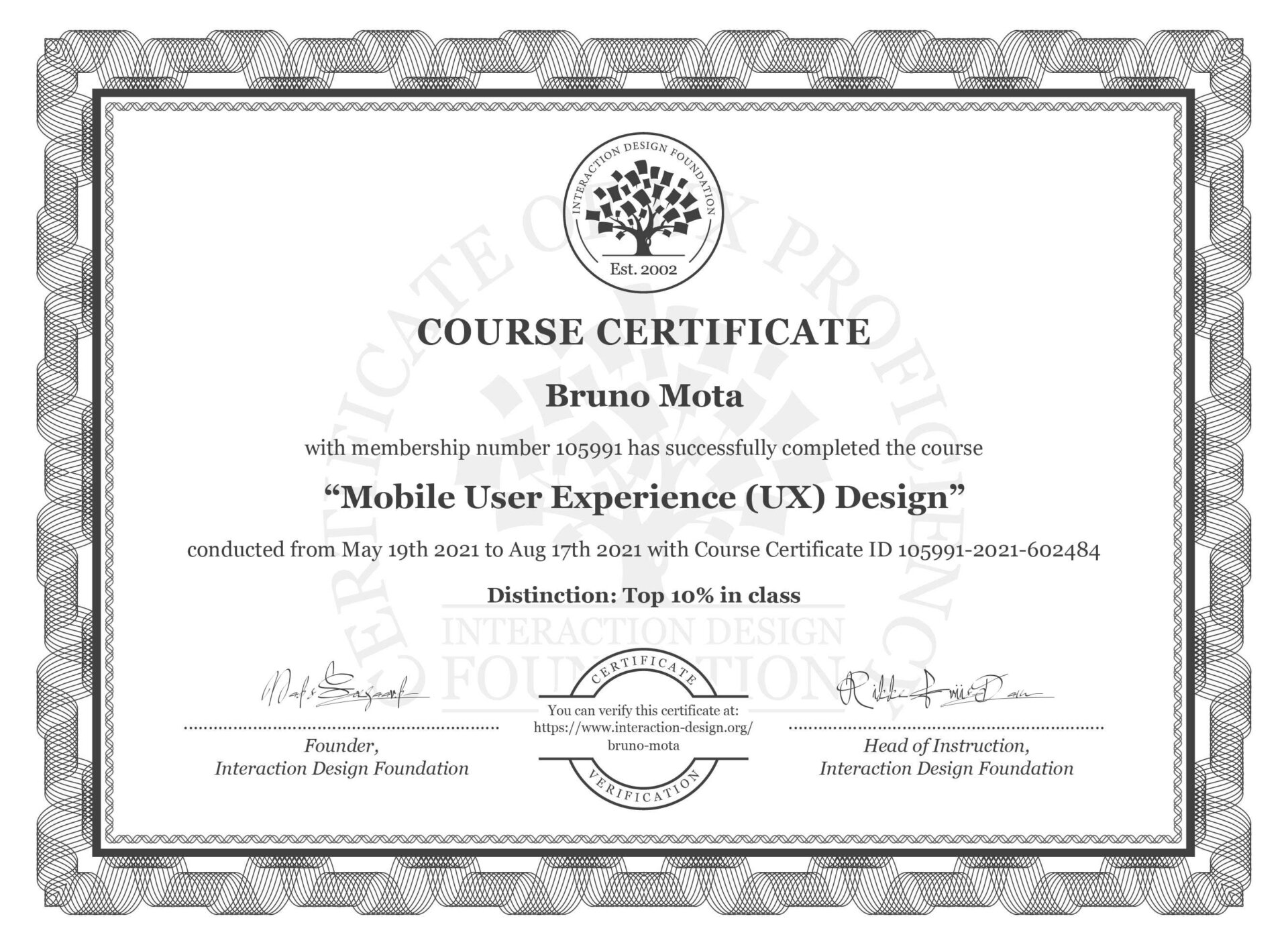 course-certificate-mobile-user-experience-design